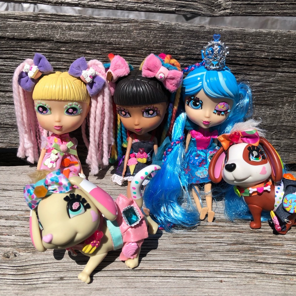 Cutie Pops Dolls Crown Cuties Big eyed Yarn hair Lolli Dog Doll accessories💕Jada